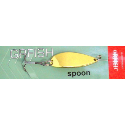 Блесна колеблющаяся Grfish Atom Spoon 20g, 75mm, золото
