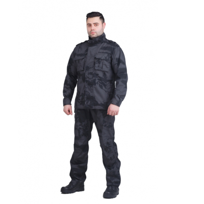 Костюм Novatex "Рест Сити" (рип-стоп, черный КМФ) 7,62 (р-р 52-54 рост 182-188)