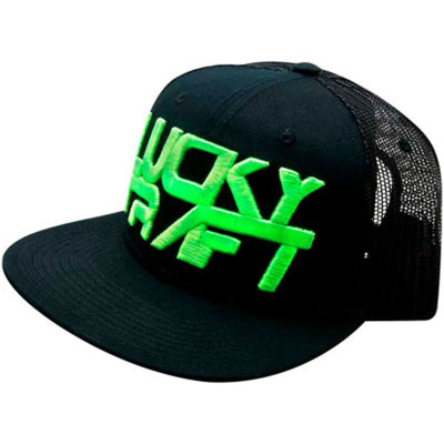 Кепка Lucky Craft Flat POP - Black and Green/черный-зеленый