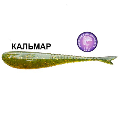 Силиконовая приманка Crazy Fish Glider 3.5" 36-90-1-6 кальмар цв. olive (оливка)