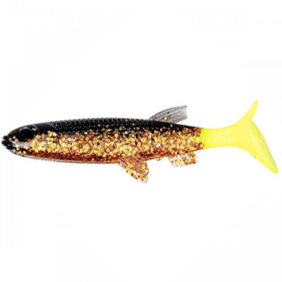 Силиконовая приманка Helios Nelma 3.15"/8 см Black Sparkles LT 6шт. (HS-26/1-033)