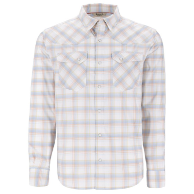 Рубашка Simms Brackett LS Shirt, White Plaid, XXL