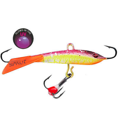 Балансир "Sprut" Tanpo #7 (18g/65mm/WVSPK-UV + дополнительный тройник с фосфорной каплей)