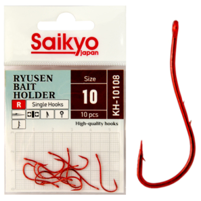 Крючки Saikyo KH-10108 R BN Ryusen Bait Holder №12 (10 шт.)