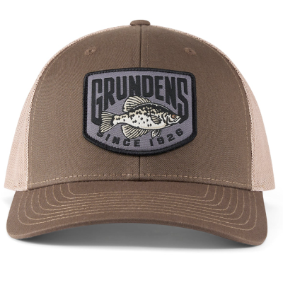 Бейсболка Grundens Crappie Patch Trucker, Driftwood/Khaki, One Size
