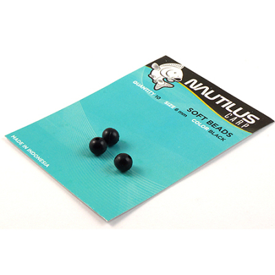 Бусина Nautilus Soft Beads 6мм Black