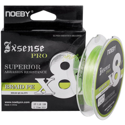 Шнур Noeby Exsense Pro PE 8 Braid 300m (Light Green) 2.5# 45 lb 0.275mm