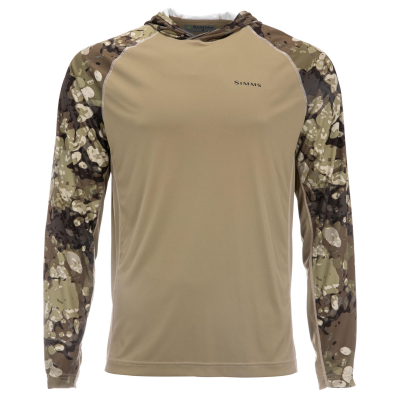 Термофутболка Simms Bugstopper Solarflex Hoody, Riparian Camo, L