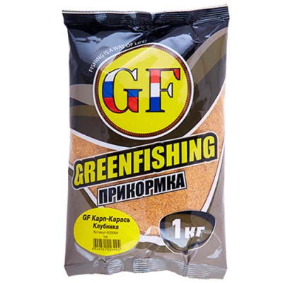 Прикормка GF КАРП/КАРАСЬ Клубника 1кг