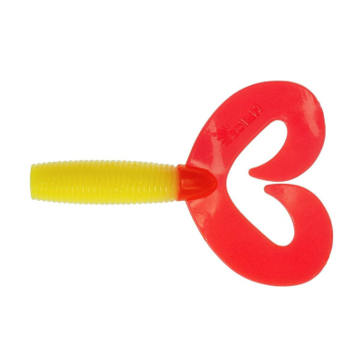 Силиконовая приманка Helios Credo Double Tail 3,54"/9 см Yellow RT 5шт. (HS-28-038)