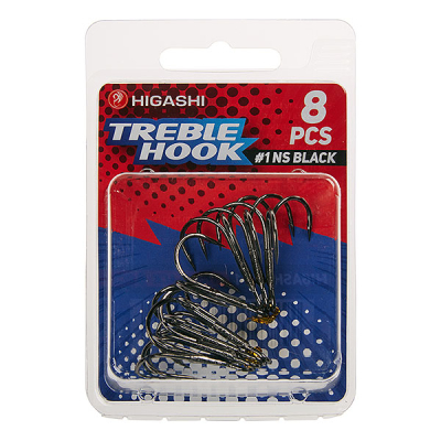 Тройник Higashi TH-1 Treble Hook NS Black #1