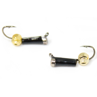 Мормышка Столбик с колпачком №2 (бч)+ зефир золото(0,7)