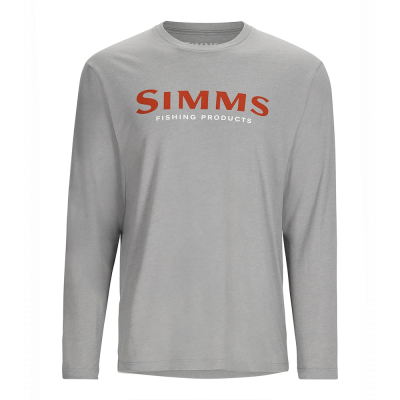 Футболка Simms Logo LS Shirt, Cinder Heather, L