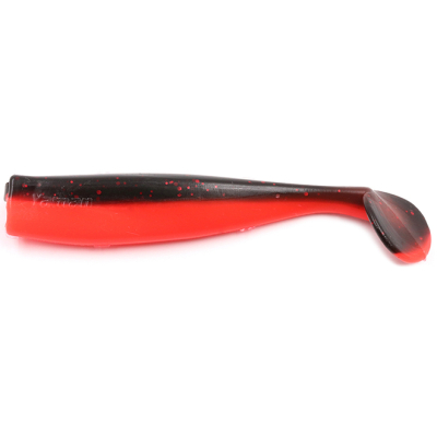 Силиконовая приманка Yaman Spry Minnow 5,5" цвет #33 - Black Red Flake/Red (уп. 4 шт.)