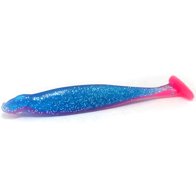 Силиконовая приманка Boroda Baits Anchous 90мм цвет НЕОН Голубой/Ярко-розовый (NEON Blue/Acid Pink)