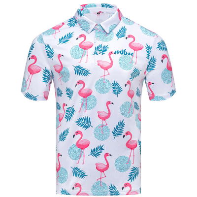 Рубашка поло c УФ защитой Redbor Kaper Chilly UV 50+ Flamingo/White р-р XXXL