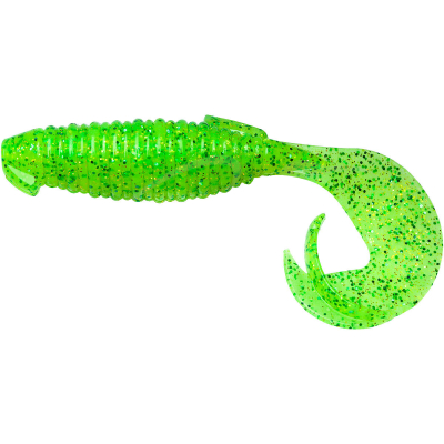 Силиконовая приманка Keitech Flapper Grub 4" цв. #424 Lime Chartreuse