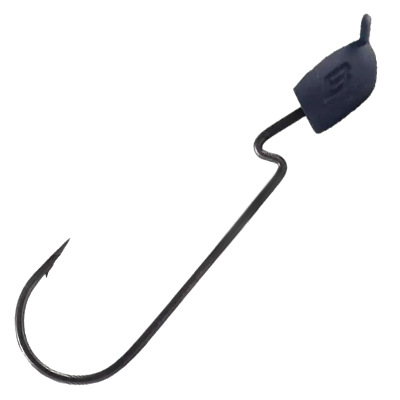 Джиг-головка BKK на офсетном крючке Silent Chaser - Glide 'N Shake (A-EA-1472) -1/8oz, #1/0, Black