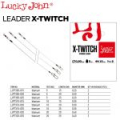 Поводки титановые Lucky John Pro Series LJP7310 оснащ. вертл. и застеж. d 0.30мм/10кг/25см 2шт.