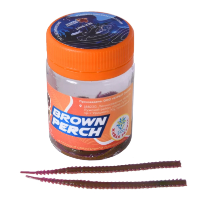 Силиконовая приманка Brown Perch Worms Capitan Flint 71mm цвет MS704