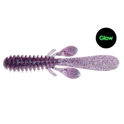 Силиконовая приманка Milmax Кирьяковка 2.5" цв. № 003 plum(слива)(glow) светонакопительная