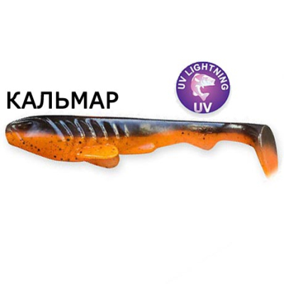 Силиконовая приманка Crazy Fish Tough 4" 48-100-8d-6 кальмар цв. orange coffee (апельсиновый кофе)