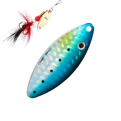 Блесна вращающаяся Mikado Stream №4 - серебро/63 HOLO