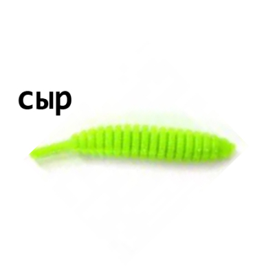 Мягкая приманка Trout Zone Ribber Pupa 2.3" гриншартрез сыр