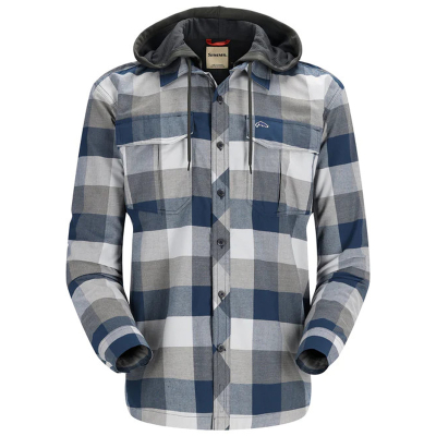 Рубашка Simms Coldweather Hoody, Navy Buffalo Plaid, M