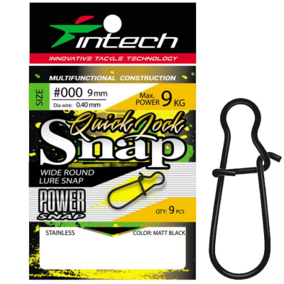 Застежка Intech Quick lock Snap Matt black (9 шт) (#0)