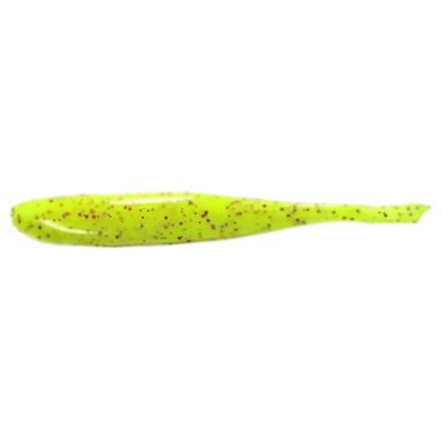 Силиконовая приманка Keitech Shad Impact 4" - PAL #01 Chartreuse Red Flake