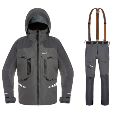 Костюм рыболовный Graff демисезонный (Bratex 20000, серый) 632-В/732-В-XXL/176-182