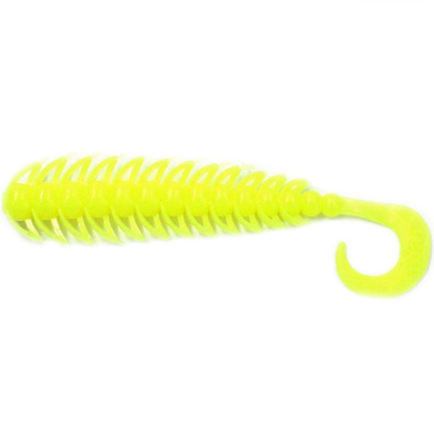 Силиконовая приманка Yaman Ruff 4" цвет #02 - Chartreuse (уп. 5 шт.)