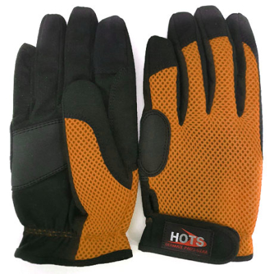 Перчатки для джиггинга Hots Mesh Glove Power Grip Orange р. 3L