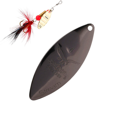 Блесна вращающаяся Mikado Stream №4 - (чёрный пепел)