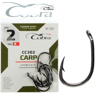 Крючки Cobra CARP сер. CC302 разм.001 8шт.