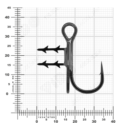 Тройник Vido Craft ST-36H-S "T-Treble PRO Hooks", блистер 3 шт. ST36S-2/0(3)