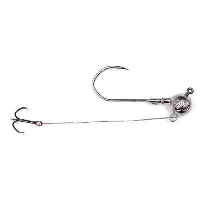 Джиг-головка Fishgames "Коготь" 5/0 со стингером 100 мм. тройник "Барбариан" - 28 гр    