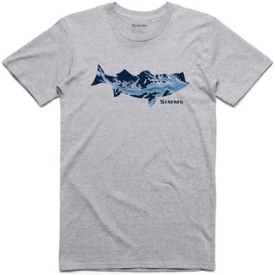 Футболка Simms Striper Bay Fill T-Shirt, Grey Heather, 3XL