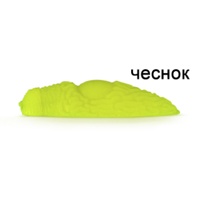 Силиконовая приманка Ojas Slizi SW39, Сhartreuse (fluo), 10шт/банка, аромат Чеснок