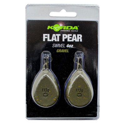 Грузило Korda Flat Pear Swivel Blister Gravel 4,0oz 112гр FPSG4