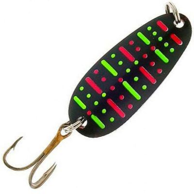 Блесна Delfin Åsenskjea 7g, №6 цвет Black/Dotted