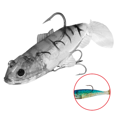 Силиконовая приманка оснащенная Mikado Crystal Fish WXH-63-6см цв. 64  (1уп.-2шт.)