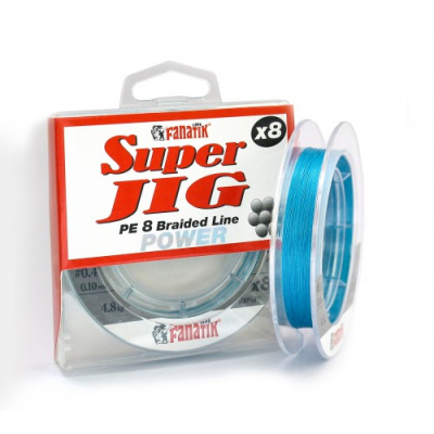 Шнур Fanatik Super Jig PE X8 Blue 75m. (#0,4) 0,10mm