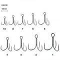 Тройные крючки Pierce Treble Hook TC Coat #8 (6 шт.)