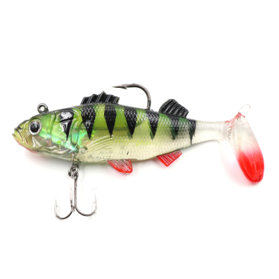 Приманка оснащенная Namazu PVC Perch 80мм 19гр. цвет 02 (2 шт.)