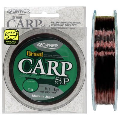 Леска Owner Broad Carp SP Brown 300м 0,22мм 3,8кг