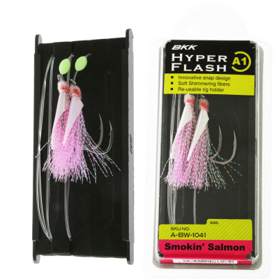 Крючки BKK Hyper Flash A1 Smokin' Salmon (BN Octopus Beak+Pink) #6/0