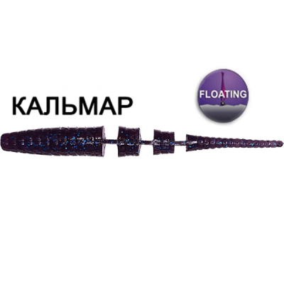 Силиконовая приманка Crazy Fish Polaris 3" 24-68-99-6-F кальмар цв. Grape плавающая