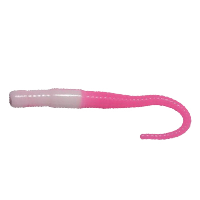 Силиконовая приманка River Lynx Twist Worm 85 цв. # 202 white+pink былый+розовый